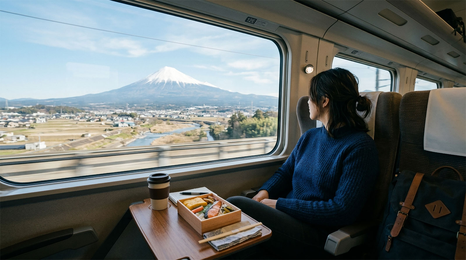 View of Mt. Fuji from the train